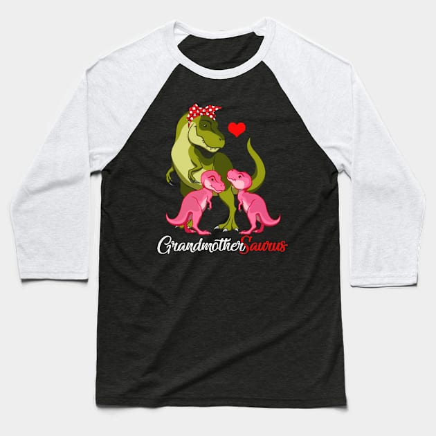 Grandmothersaurus T-Shirt T-rex Grandmother Saurus Dinosaur Baseball T-Shirt by johnbbmerch